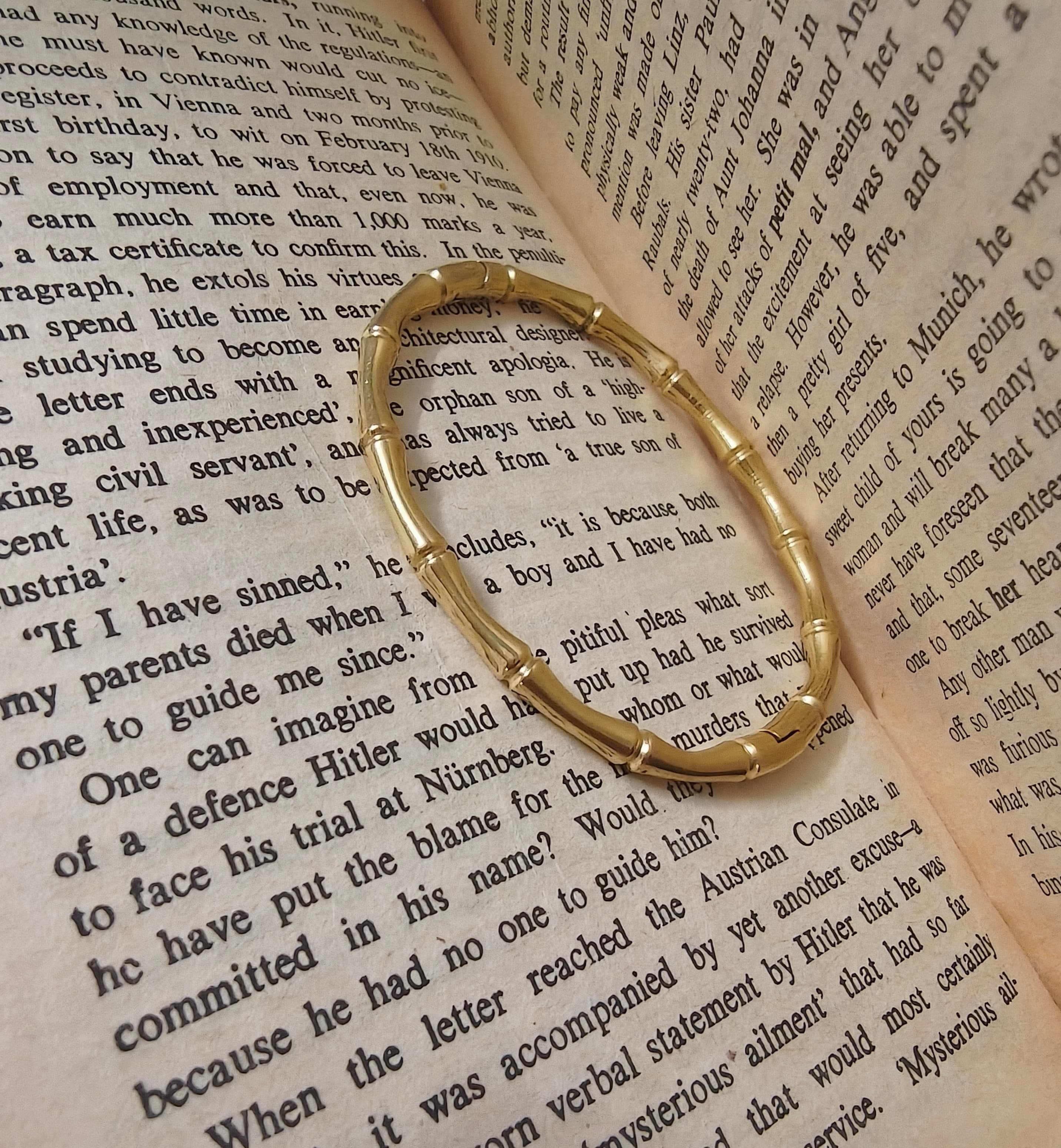 Anti Tarnish Bamboo Cuff Bracelet