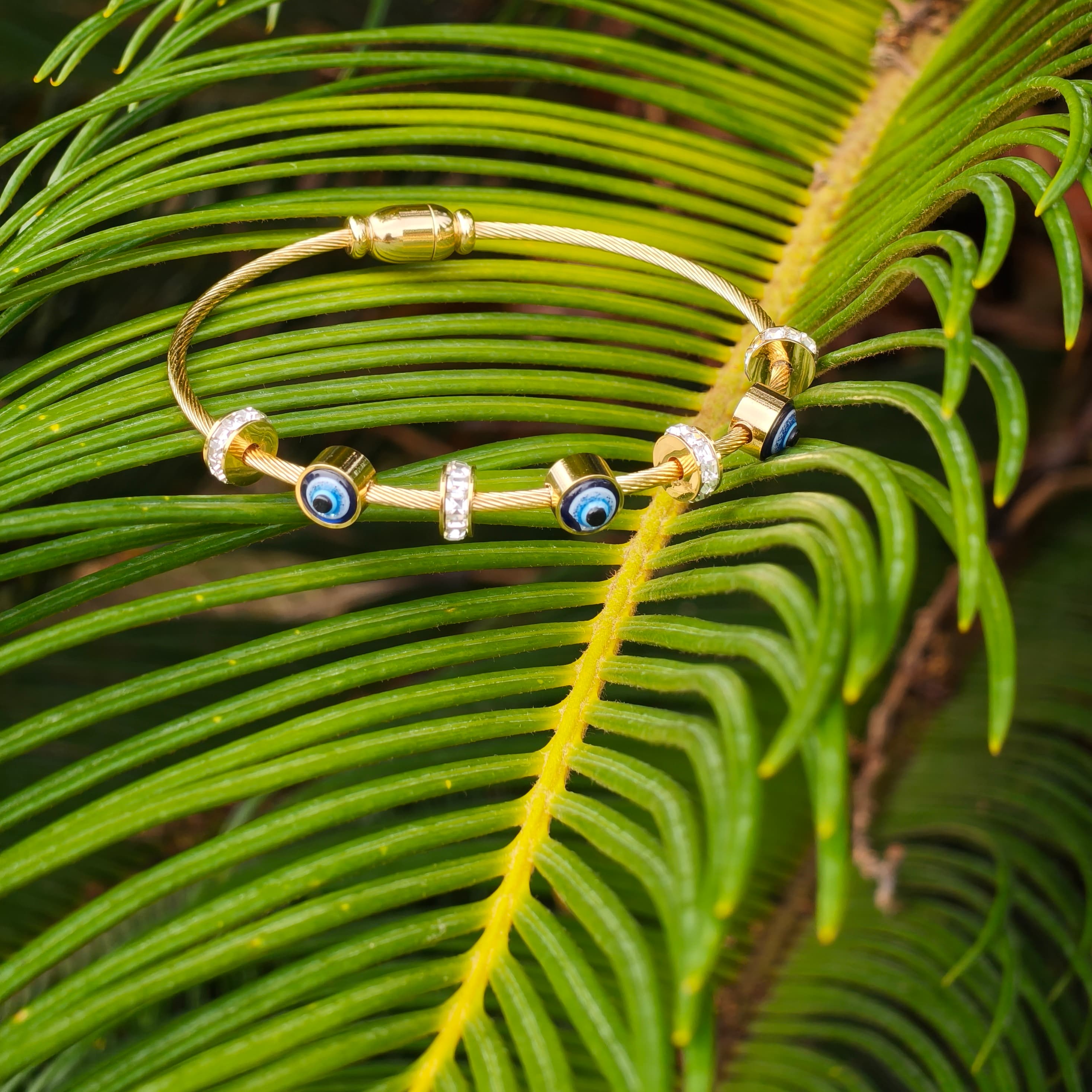 Gold Plated Evil Eye Anti-Tarnish Bracelet