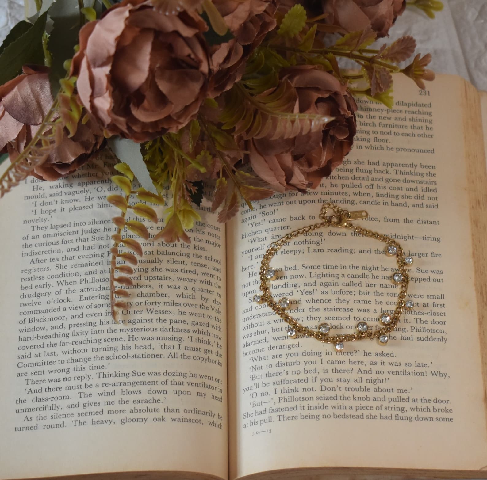 Anti Tarnish Crystal Accents Dainty Wraparound Bracelet